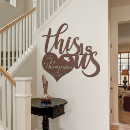 Personalized "This is us" Custom Metal Sign