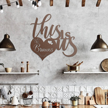 Personalized "This is us" Custom Metal Sign