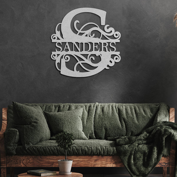 Dutch Boy Color of the Year 2024 couch with Metal Family name wall art - Gear Den