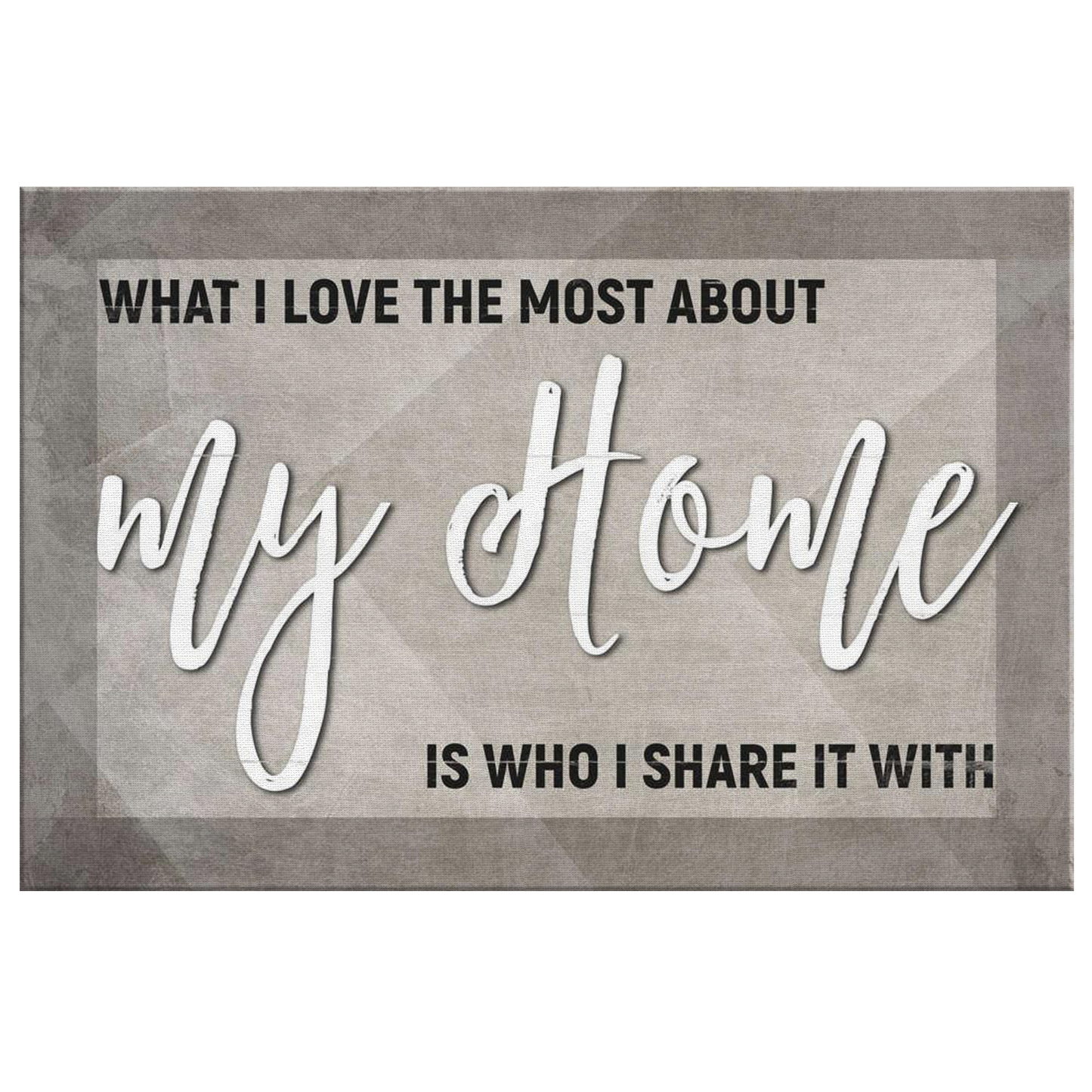 "What I Love Most About My Home" Premium Canvas