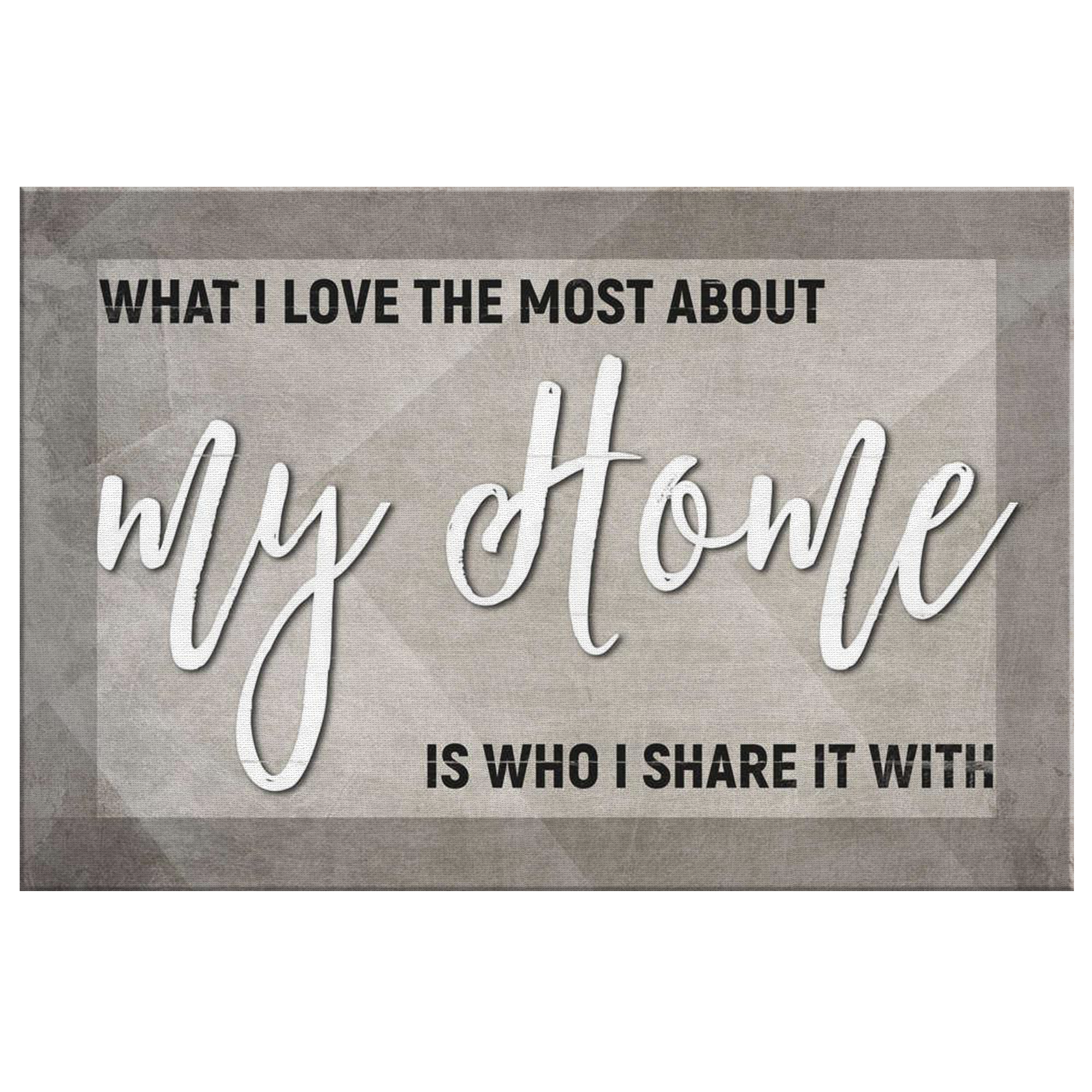 "What I Love Most About My Home" Premium Canvas