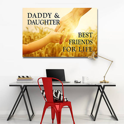 "Daddy And Daughter" Sunset Premium Canvas