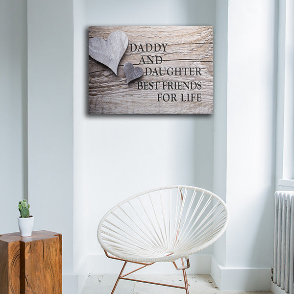 "DADDY AND DAUGHTER" PREMIUM CANVAS