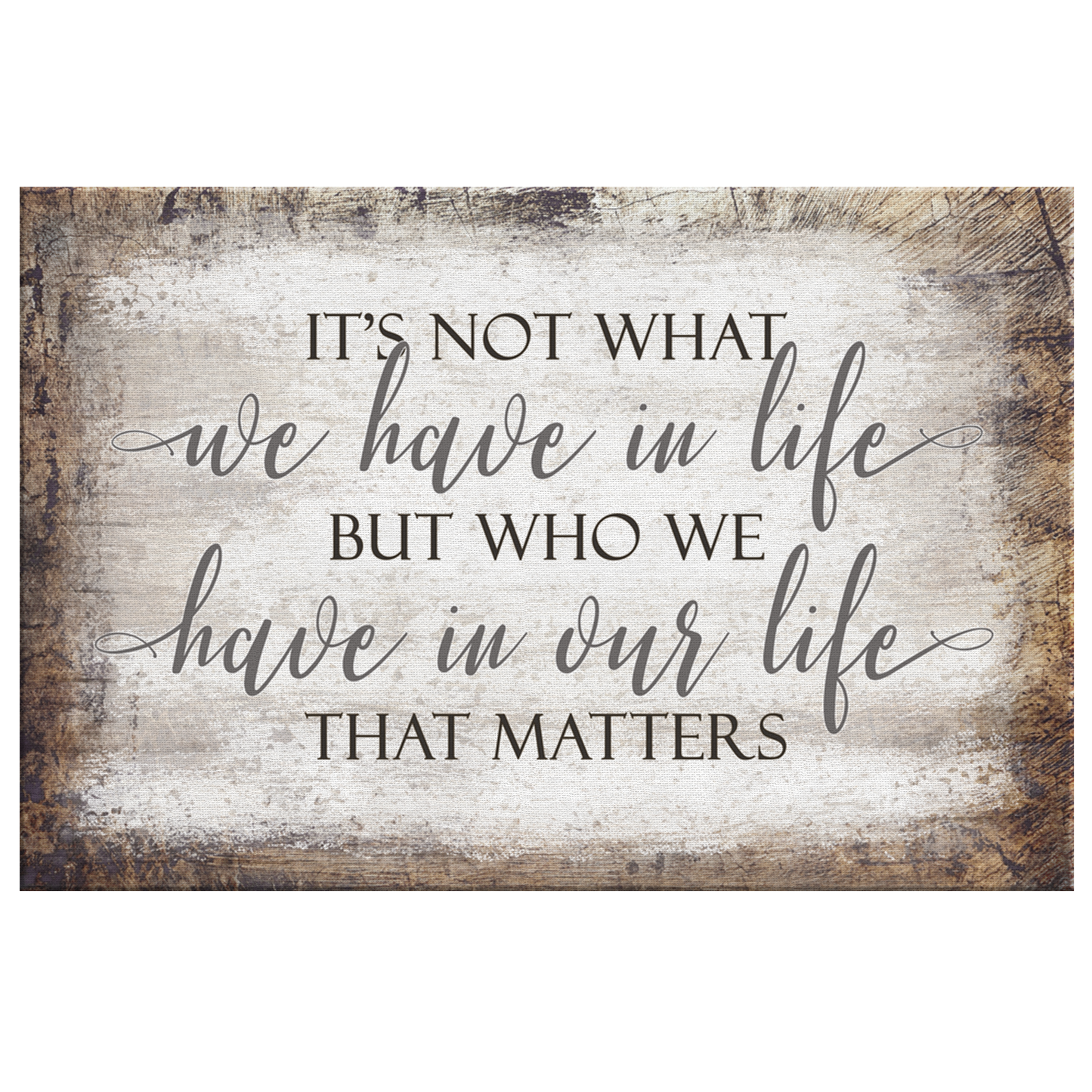 "It's Who We Have In Our Life That Matters" Premium Canvas