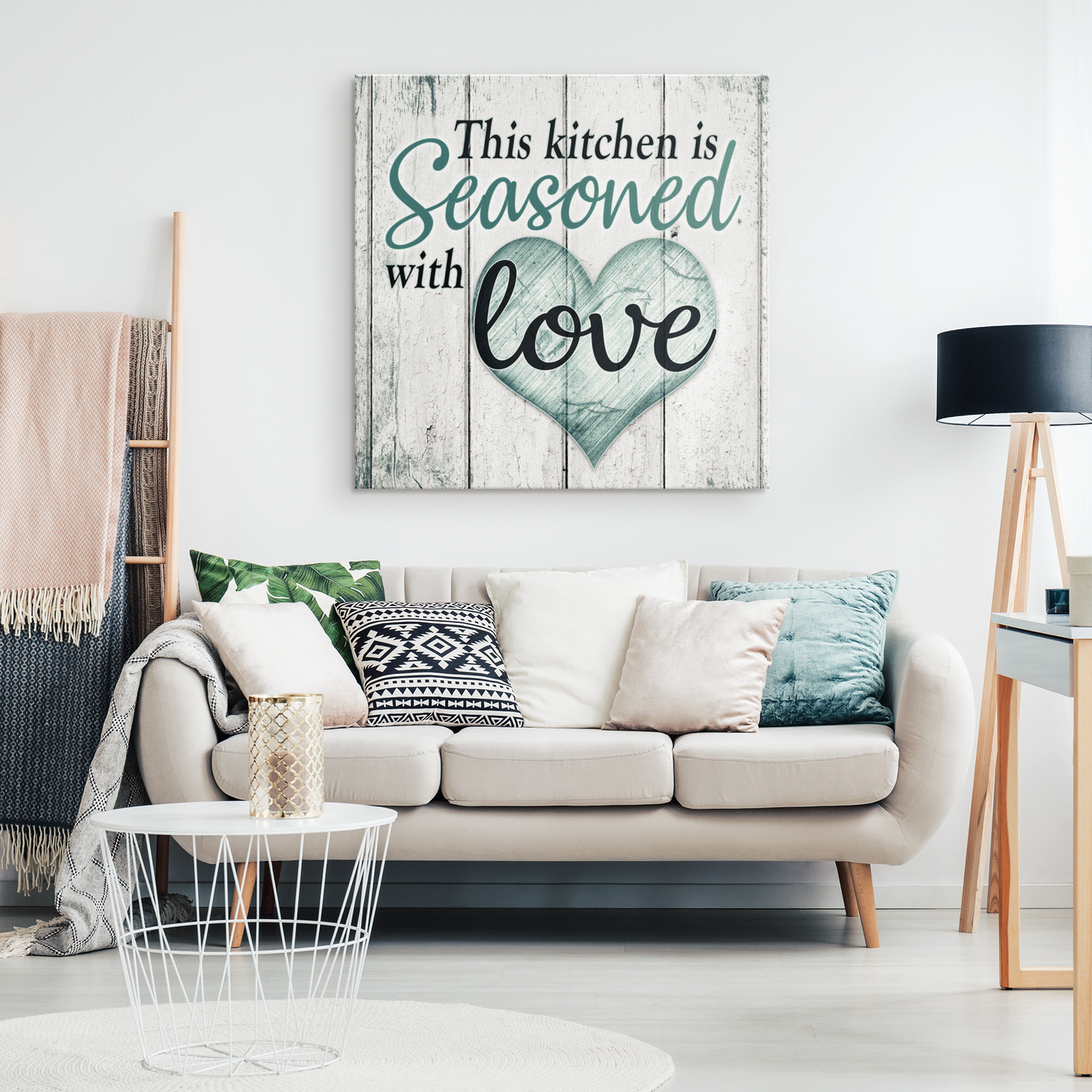 "This Kitchen Is Seasoned With Love" Premium Canvas
