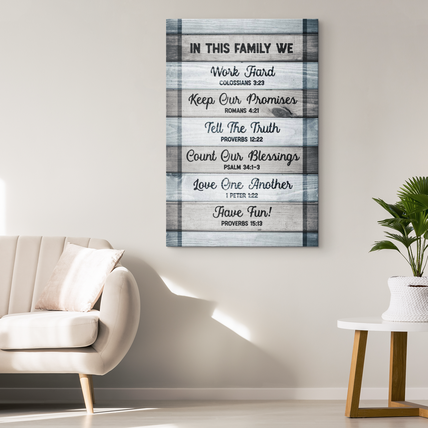 "In this Family - Bible Quotes" Premium Canvas