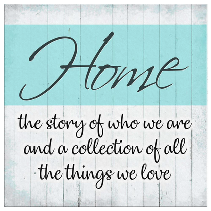 "Home - All the Things We Love" Premium Canvas