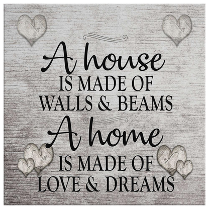 Personalized "A Home Is Made of Love.." Premium Canvas