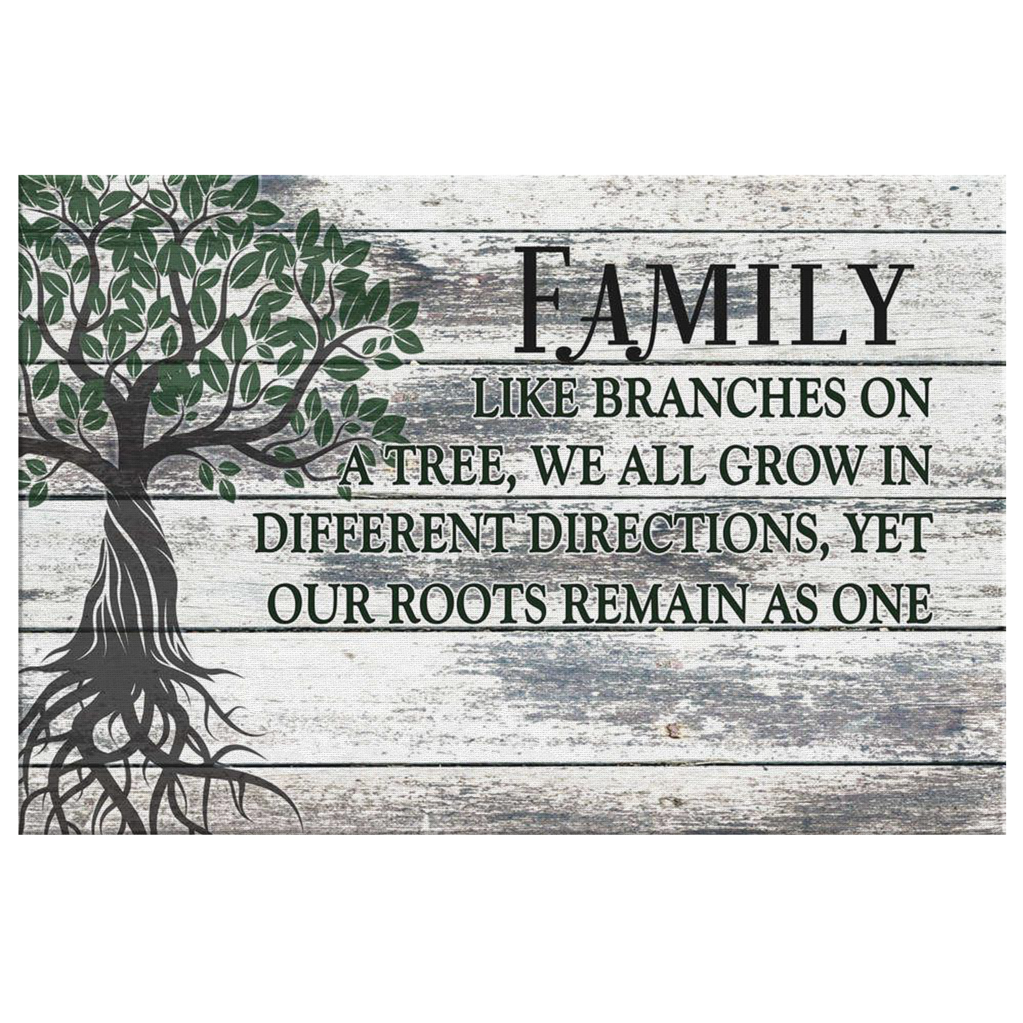 personalized family tree with name canvas wall art