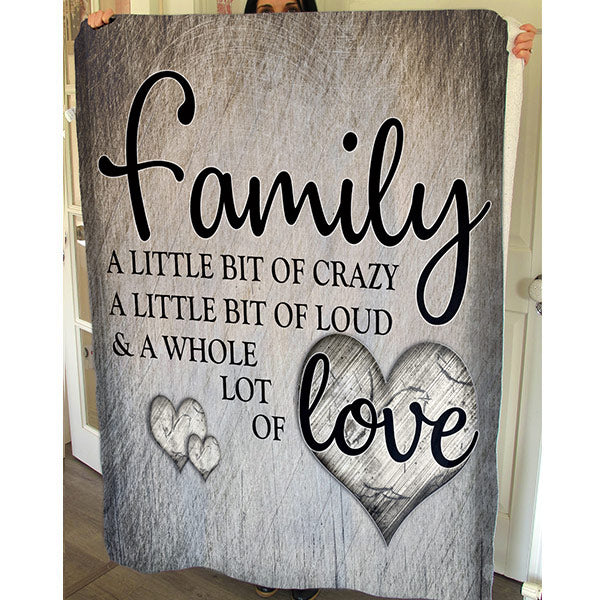 "Family...Love" Premium Fleece Blanket