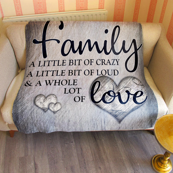 "Family...Love" Premium Fleece Blanket