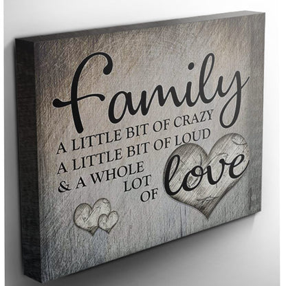 "Family.. Love" Premium Square Canvas Wall Art