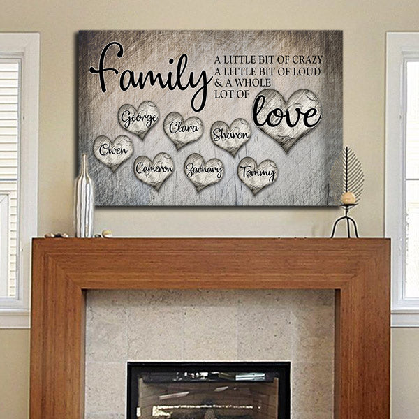 Personalized "Family... Love" Premium Canvas