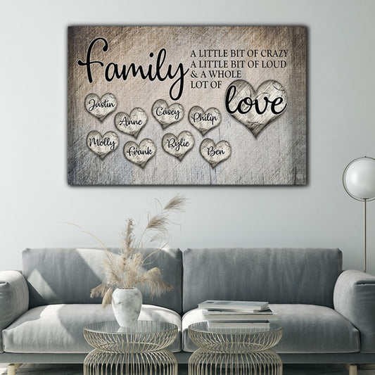 Personalized "Family... Love" Premium Canvas