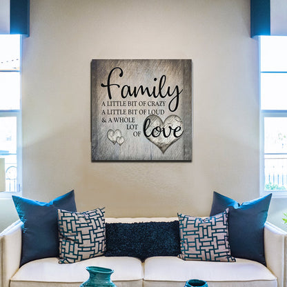 "Family.. Love" Premium Square Canvas Wall Art