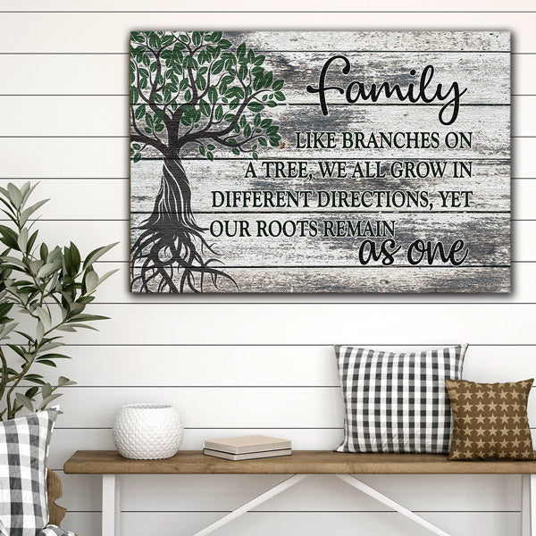 "Family Tree - Roots As One" Premium Canvas