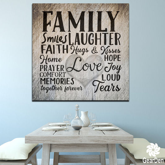 "Family - Smile Laughter Love..." Premium Canvas