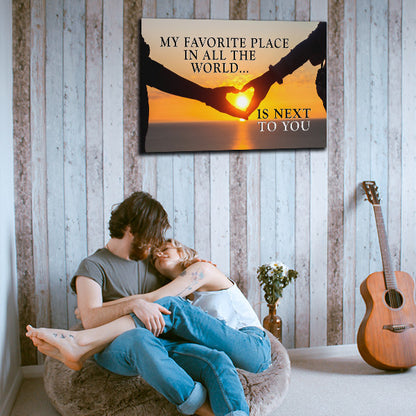 "Next To You" Sunset Premium Canvas