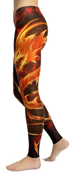 All-Over Print Plus Size Leggings - Auahi Fire