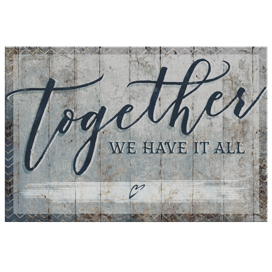 Personalized "Together We Have It All" Premium Canvas