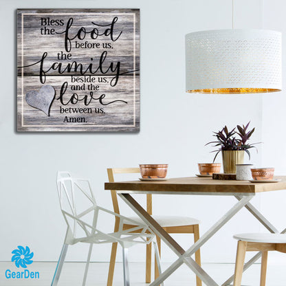 "Food, Family, Love" Premium Canvas