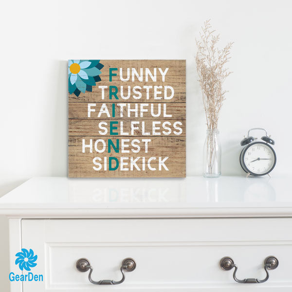 "Friend - Funny, Trusted.." Canvas Wall Art 