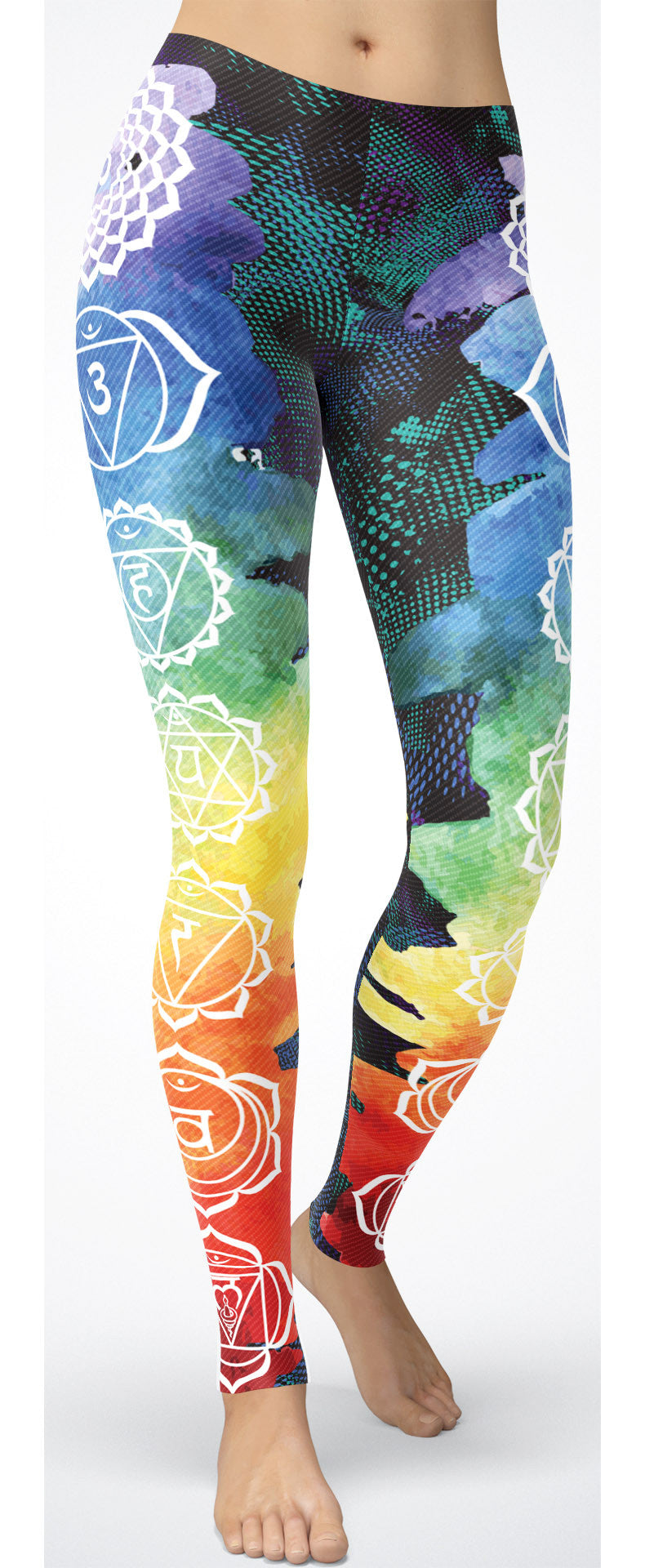 Seven Chakras Colorful Leggings