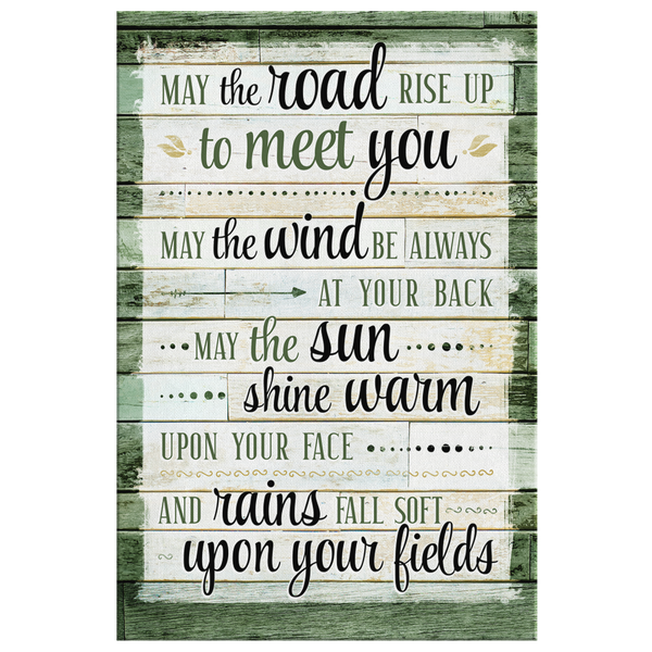 May The Road Rise Up To Meet You Irish Blessing Premium Canvas