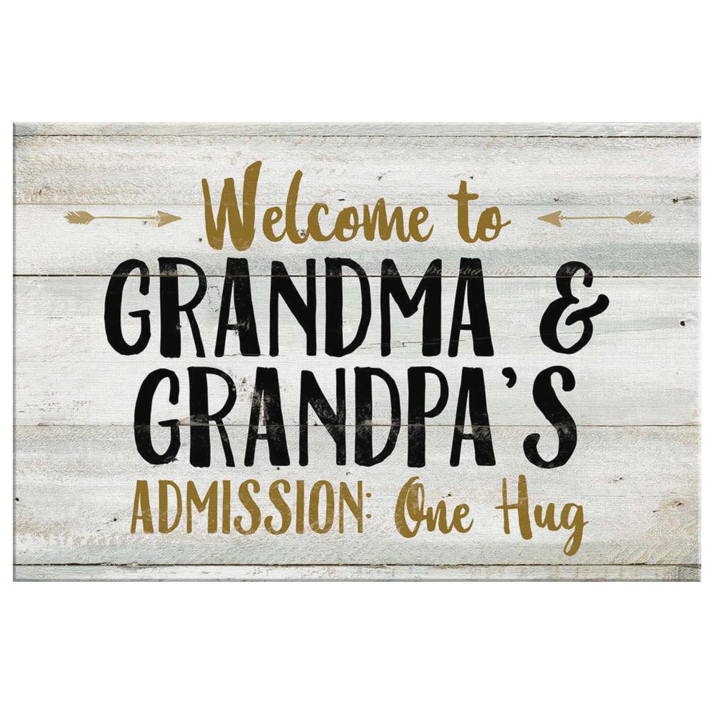 "Welcome to Grandma And Grandpa's" Premium Canvas