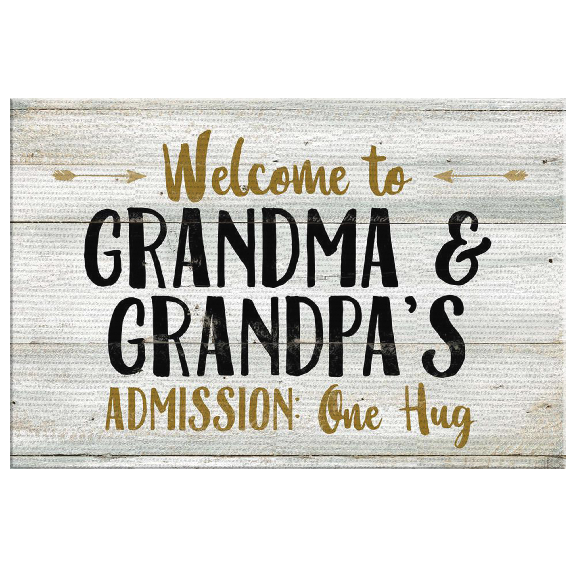 "Grandma And Grandpa's" Premium Canvas