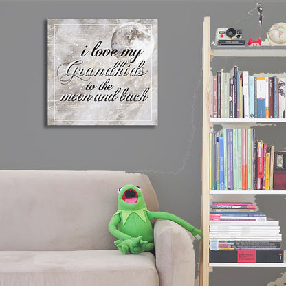 "I Love my Grandkids to the Moon and Back" Premium Canvas