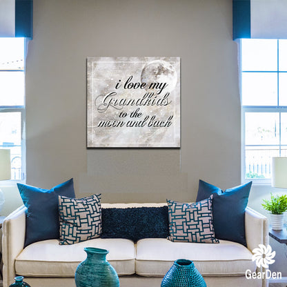 "I Love my Grandkids to the Moon and Back" Premium Canvas