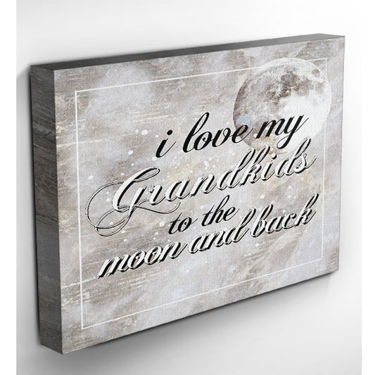 "I Love my Grandkids to the Moon and Back" Premium Canvas