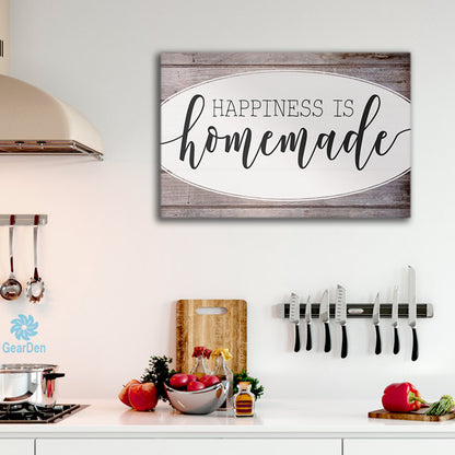 "Happiness Is Homemade" Premium Canvas