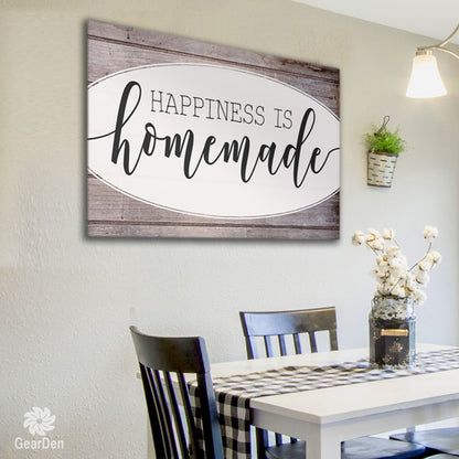 "Happiness Is Homemade" Canvas Wall Art