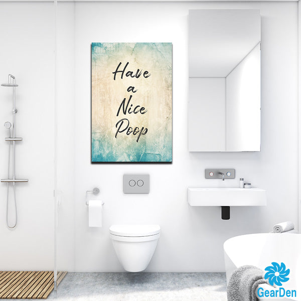 "HAVE A NICE POOP" RUSTIC PREMIUM CANVAS
