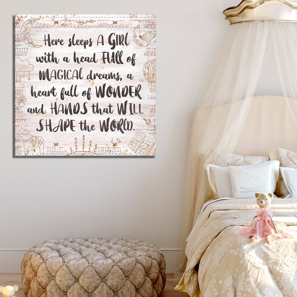 Here Sleeps a Girl Wall Art – Good Prints Collective