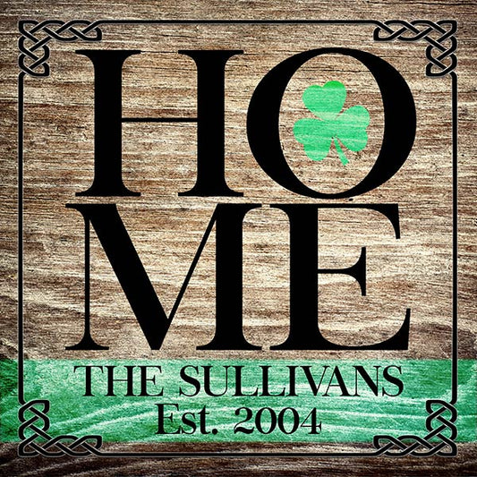 Personalized "Irish Home" Premium Canvas