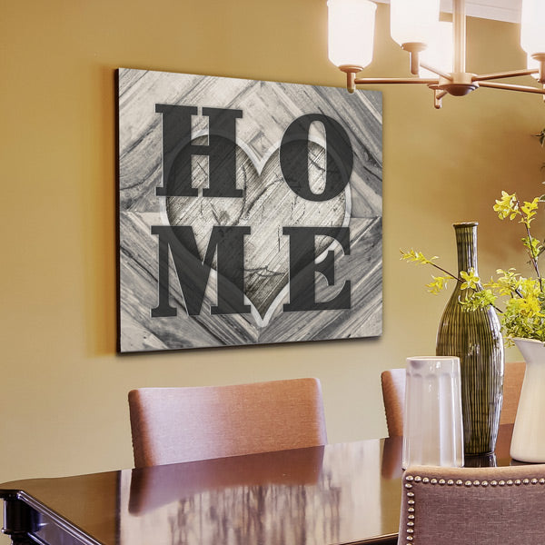 "HOME" Heart Design Premium Square Canvas