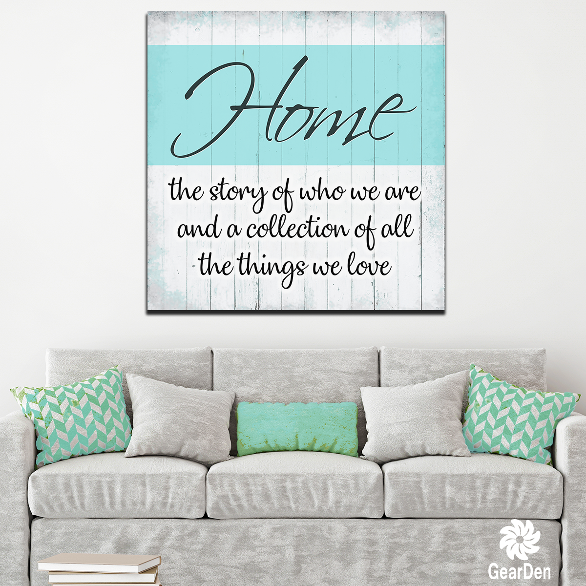 "Home - All the Things We Love" Premium Canvas