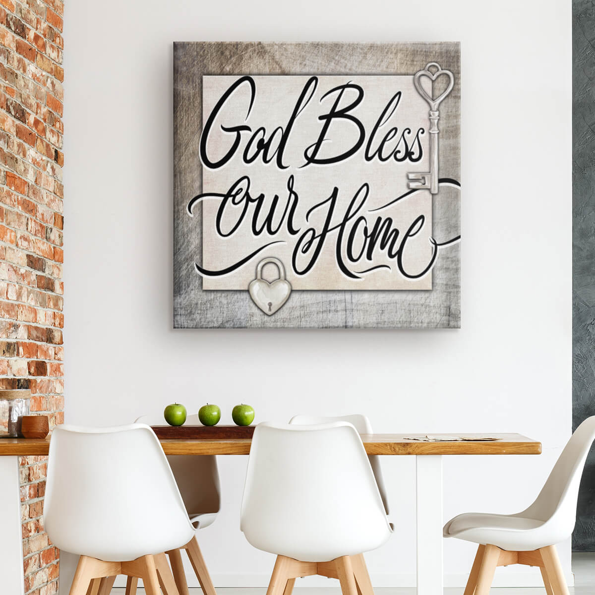 "God Bless Our Home" Premium Canvas