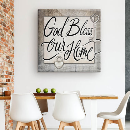 "God Bless Our Home" Premium Canvas
