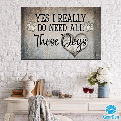 "All These Dogs" Premium Canvas