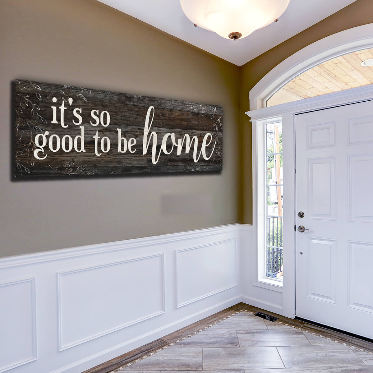 "It's So Good To Be Home" Premium Panoramic Canvas