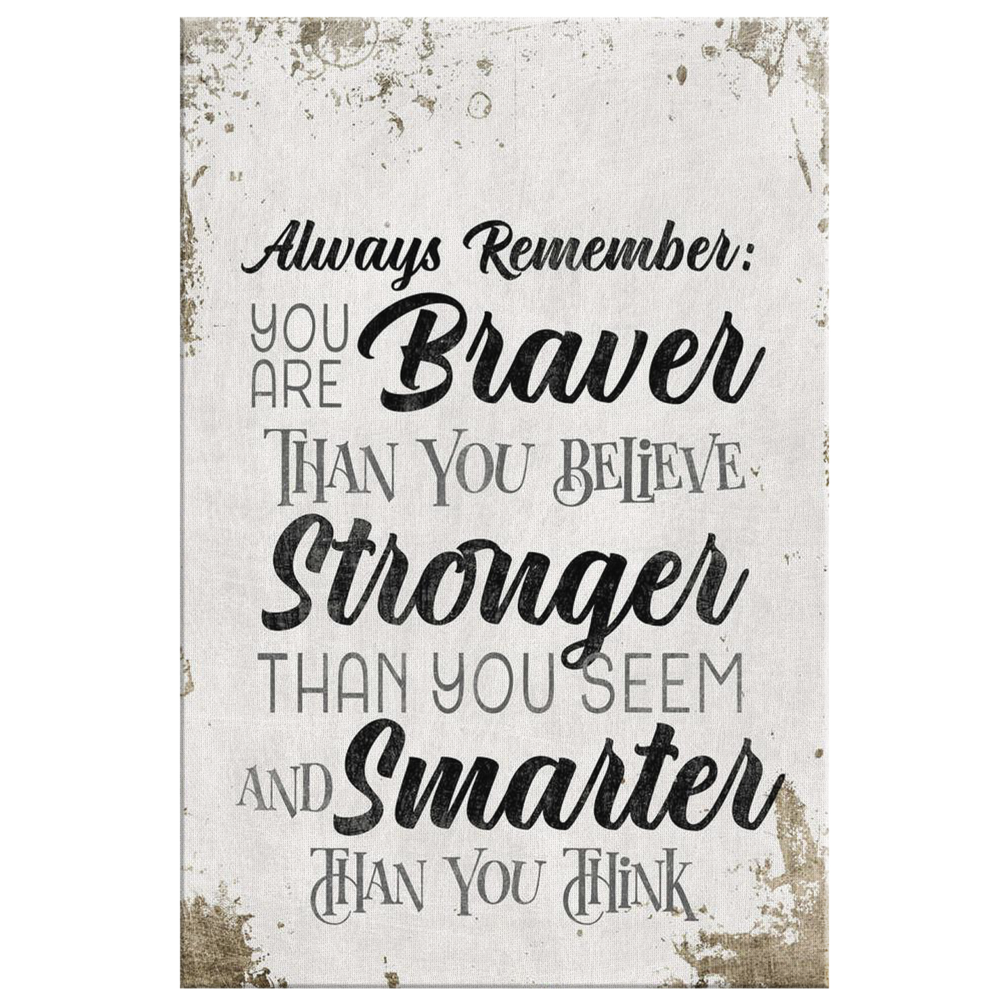Personalized "Always Remember.." Inspirational Premium Canvas