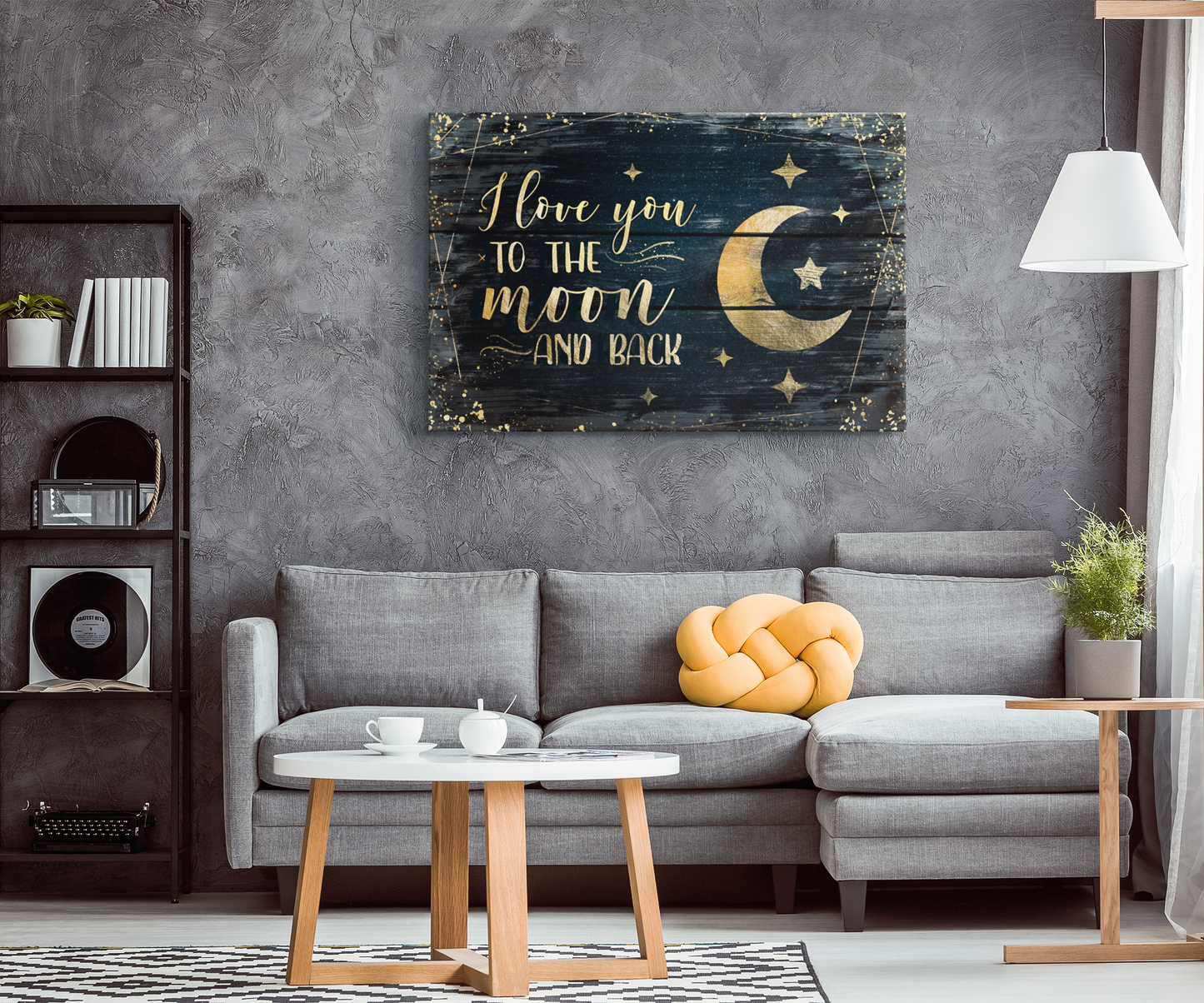 "I Love You To The Moon And Back" Premium Canvas