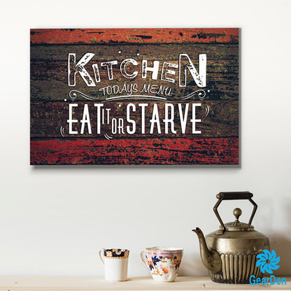 "Kitchen - Today's Menu" Premium Canvas