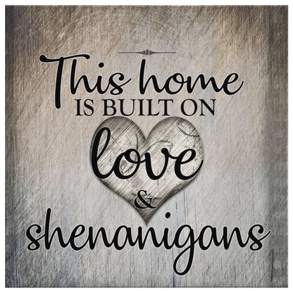 Personalized "Love and Shenanigans" Premium Canvas