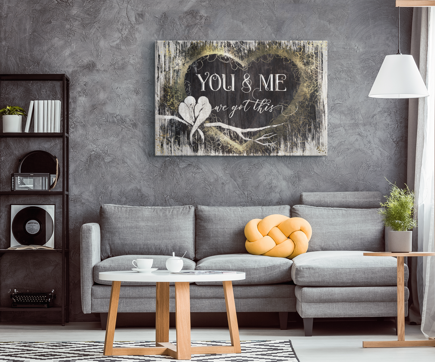"You And Me, We Got This" Premium Heart Canvas