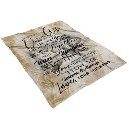 "To My Wife... Once Upon A Time" Premium Fleece Blanket